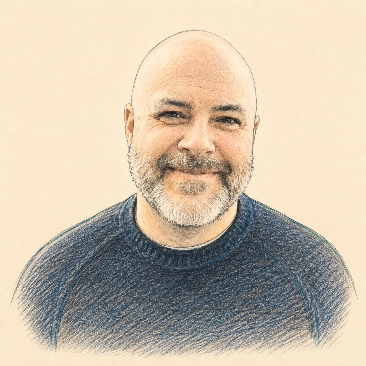 Pencil portrait of Brandon Gresham