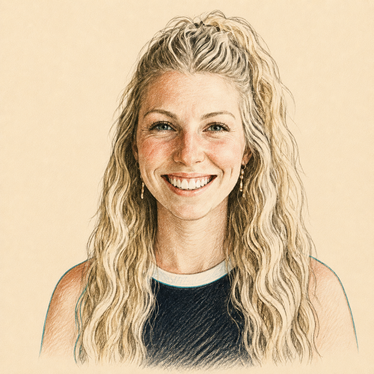 Pencil portrait of Brooke Dunn