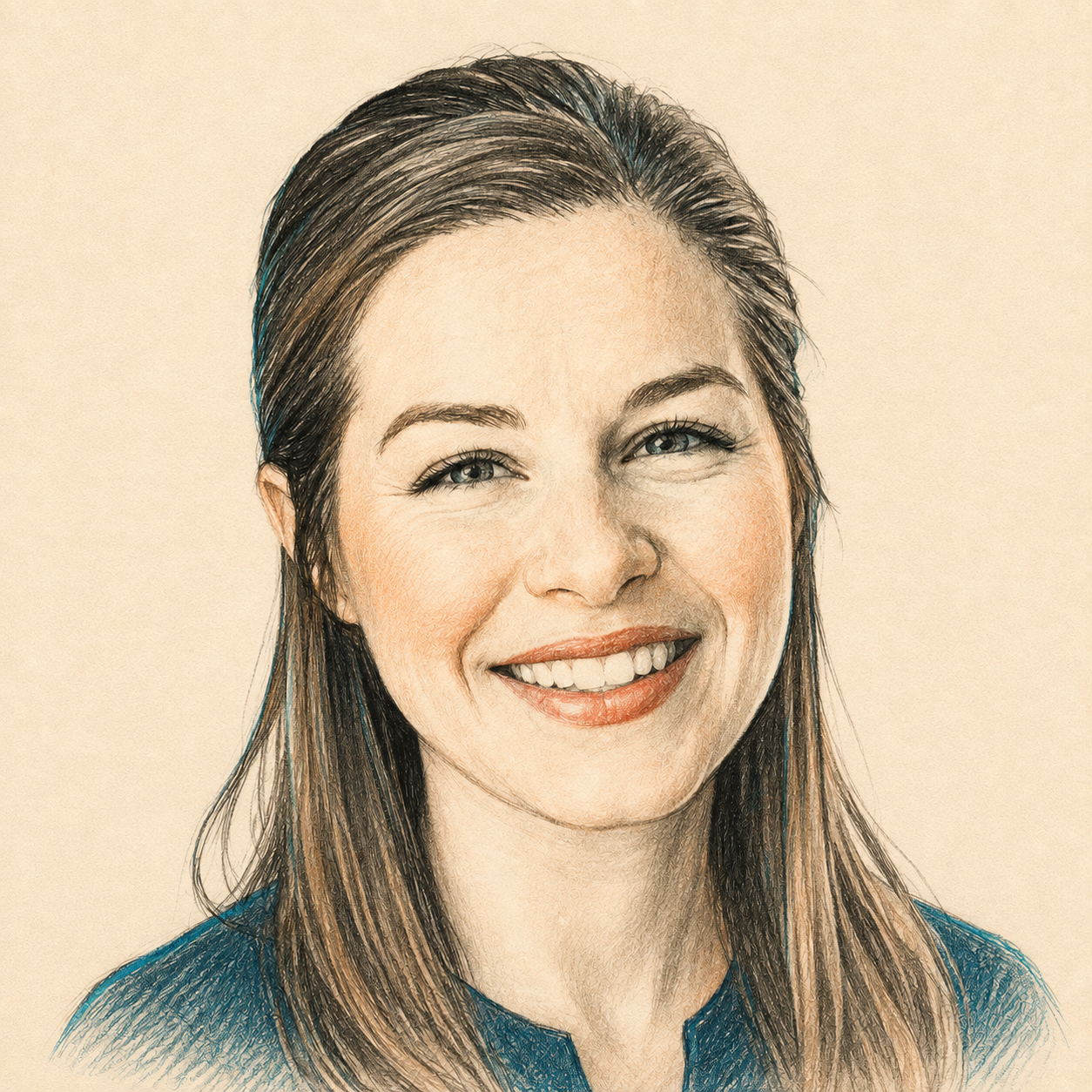 Pencil portrait of Lydia Hyatt